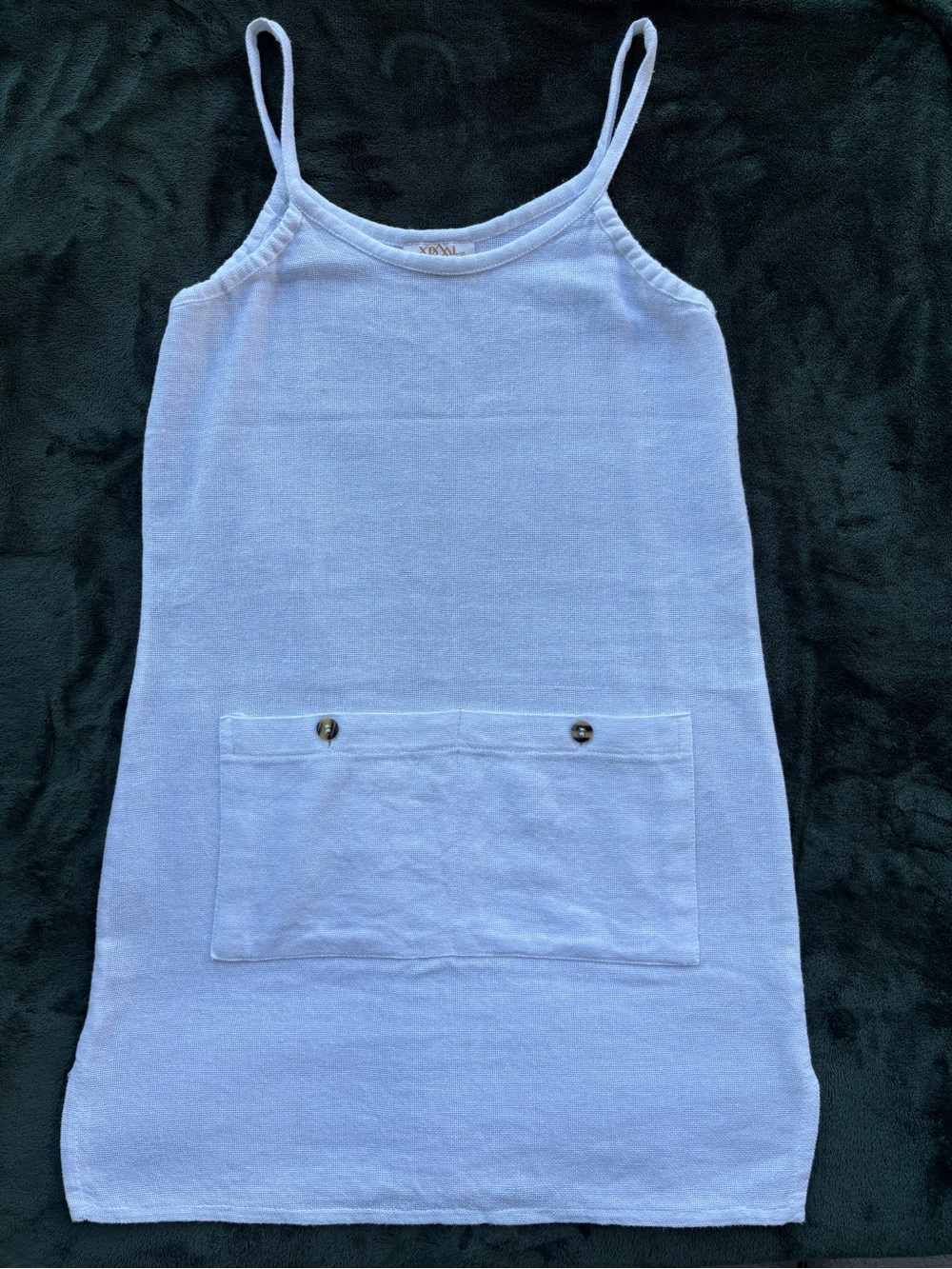 XBAL Cancun Mexico White Textured Tank Dress